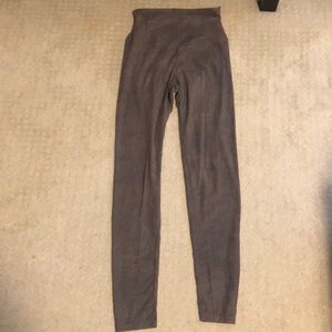 Spanx gray suede leggings